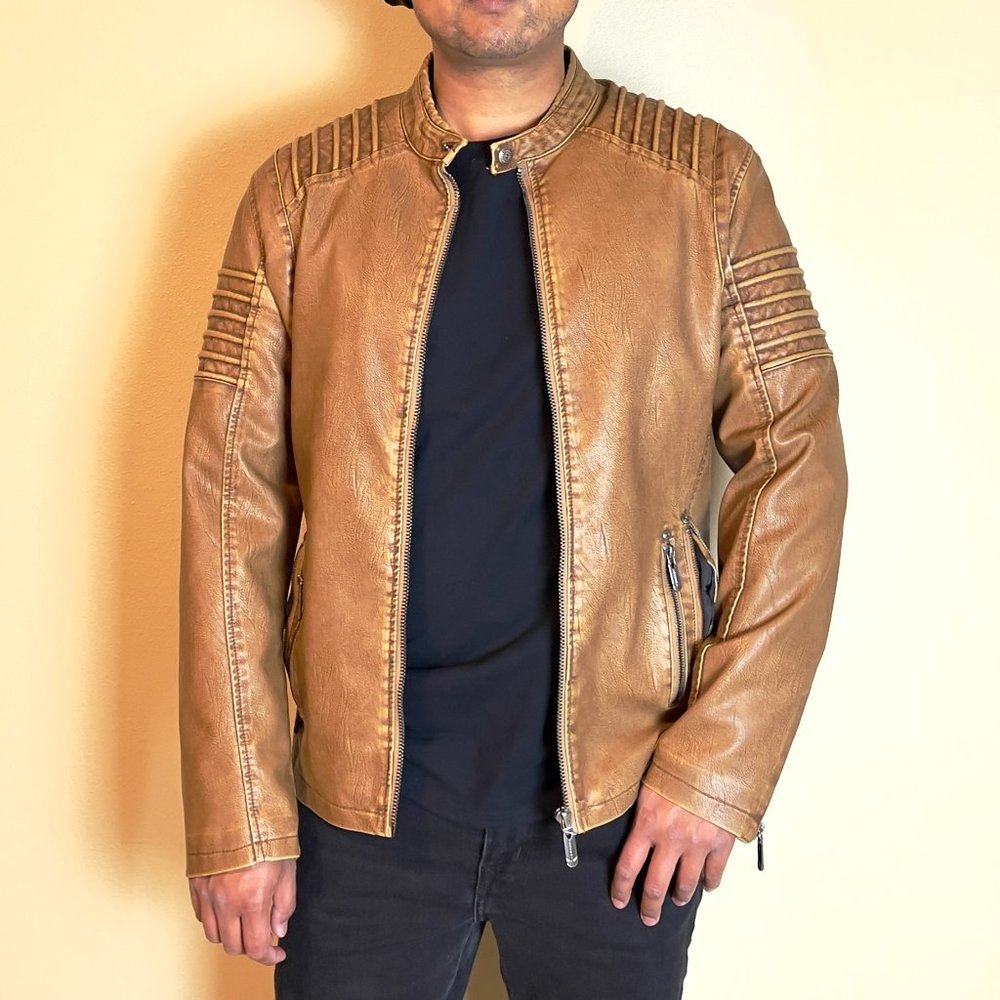 NWT David Outerwear Leather Jacket